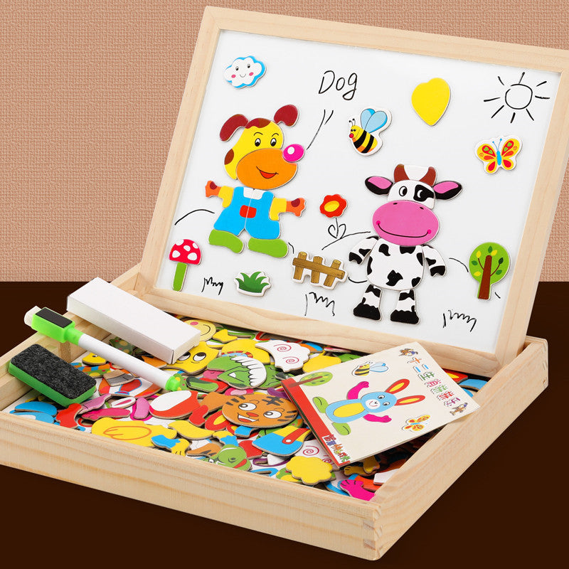 MWZ Magnetic Joypin Animal Zodiac Double-sided Drawing Board Children Educational Jigsaw Puzzle Manufacturer