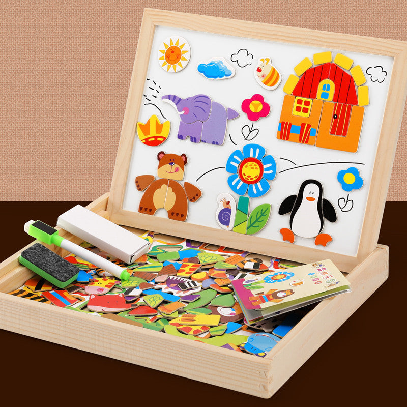 MWZ Magnetic Joypin Animal Zodiac Double-sided Drawing Board Children Educational Jigsaw Puzzle Manufacturer