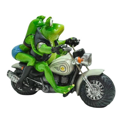 Frog Motorcycle Resin Craft Ornament